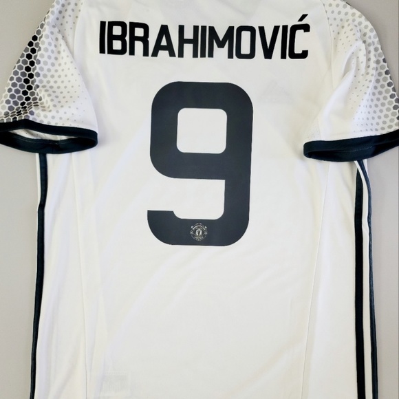 2016/17 Adidas Manchester United #9 IRAHIMOVIC White Third Soccer Jersey